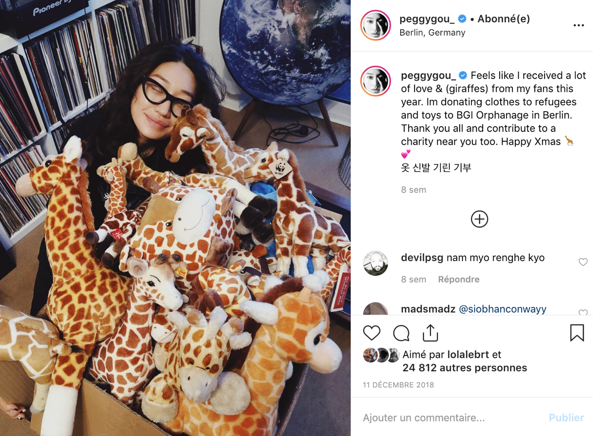 Peggy Gou aime les girafes