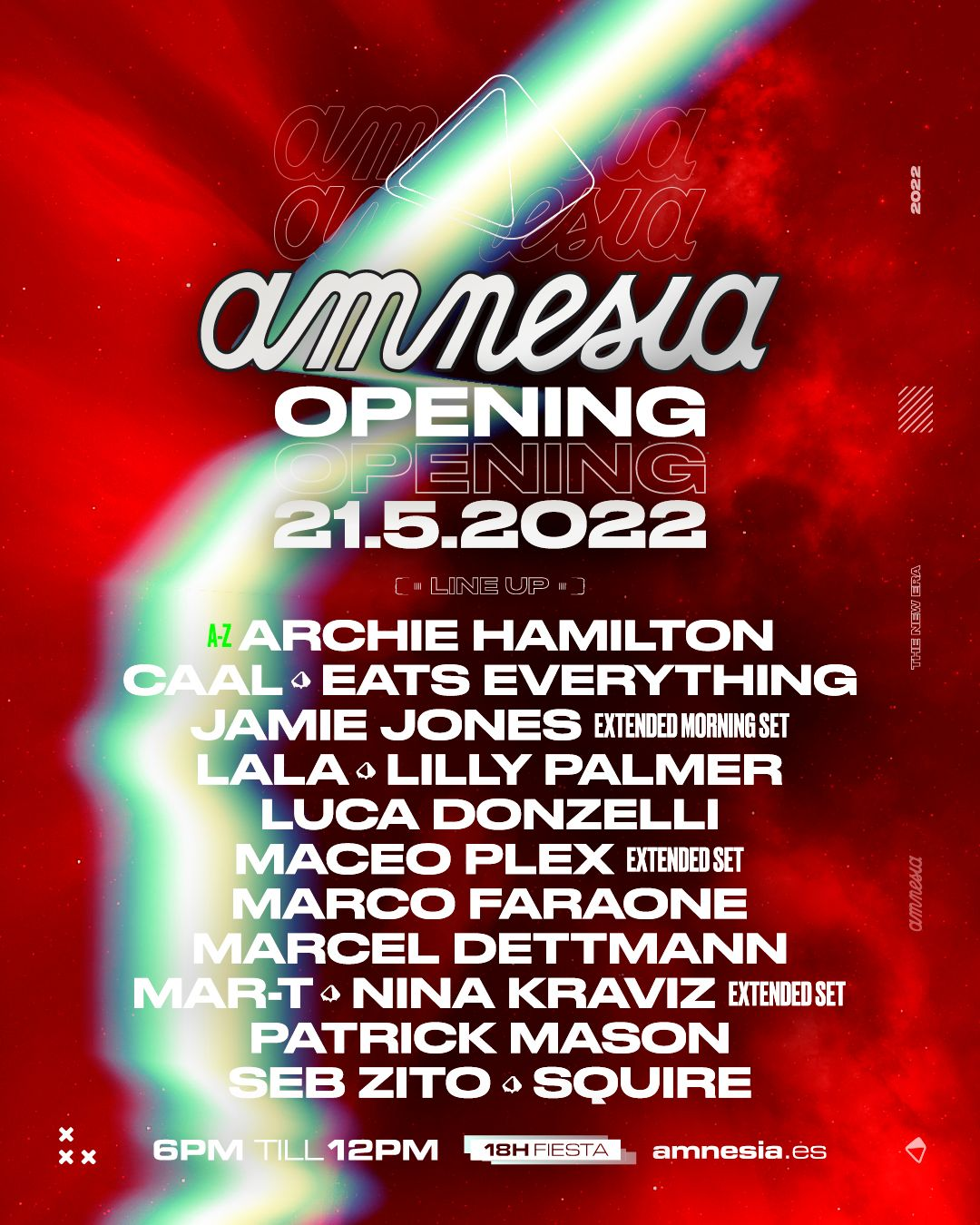 Lire la suite à propos de l’article L’Amnesia Ibiza annonce le programme de la soirée d’ouverture en mai avec Archie Hamilton, Jamie Jones, Maceo Plex, Eats Everything et plus encore