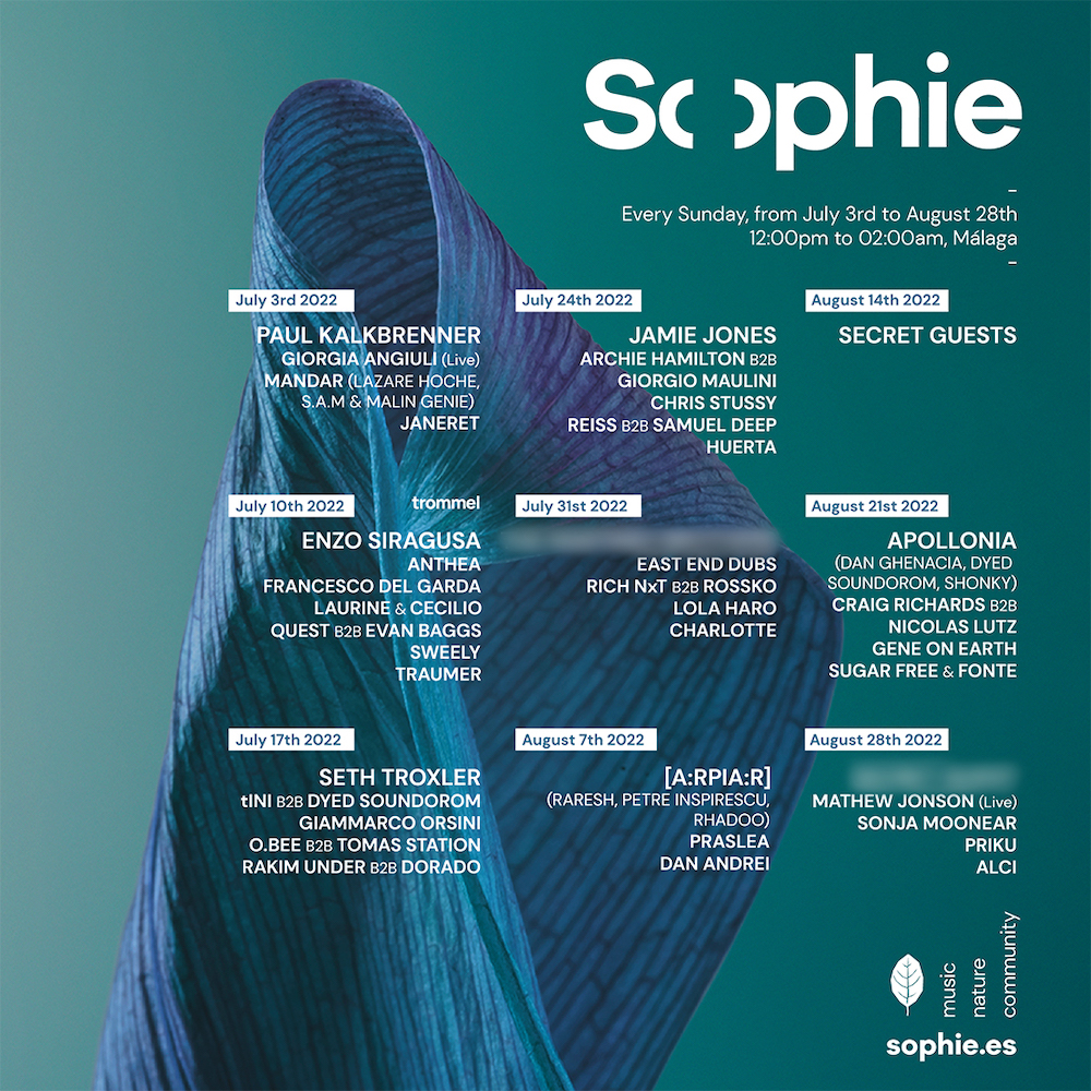 You are currently viewing Sophie est une toute nouvelle série d’événements en plein air à Málaga, dans le sud de l’Espagne, présente ses programmations de juillet et août 2022