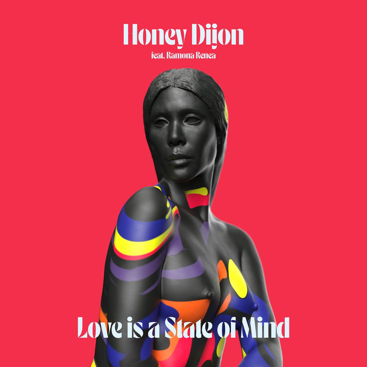 single love is a state of mind d'honey dijon artwork réalisé par le sculpteur anglais 3D musique house de chicago extrait de l'album black Girl Magic via Classic Music Company