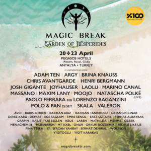 Lire la suite à propos de l’article Magic Break revient du 20 au 23 avril 2023 à Antalya, en Turquie, en dévoilant son programme complet avec Argy, Brina Knauss, Joyhauser, Laolu, Chris Avantgarde, Massano, Polo & Pan, Natascha Polke et plus encore