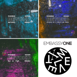 Lire la suite à propos de l’article Embassy One & twelve X twelve dévoilent une série de 3 remixes du titre « Raining Again » de Betoko, par Sharam Jey & Bakka (BR), Eli & Fur et Betoko en format Vinyls digitaux NFT