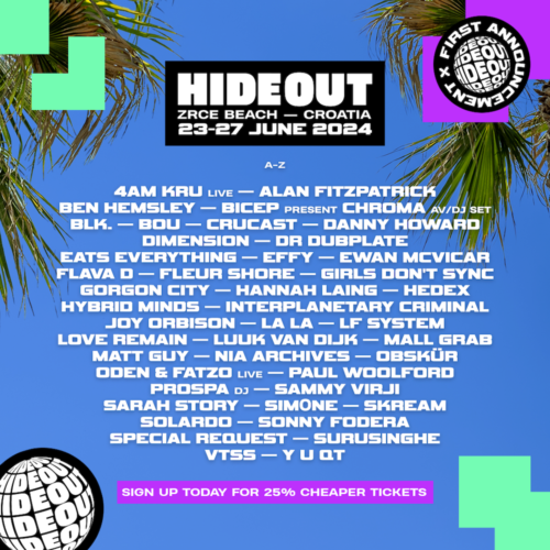 hideoutfestival2024firstlineup Pépites Troniques