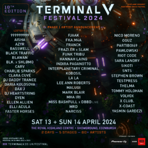 Lire la suite à propos de l’article Terminal V, le plus grand événement techno d’Écosse, annonce sa programmation finale, du 13 au 14 avril 2024, avec Indira Paganotto, Charlie Sparks, Nico Moreno, Interplanetary Criminal & plus