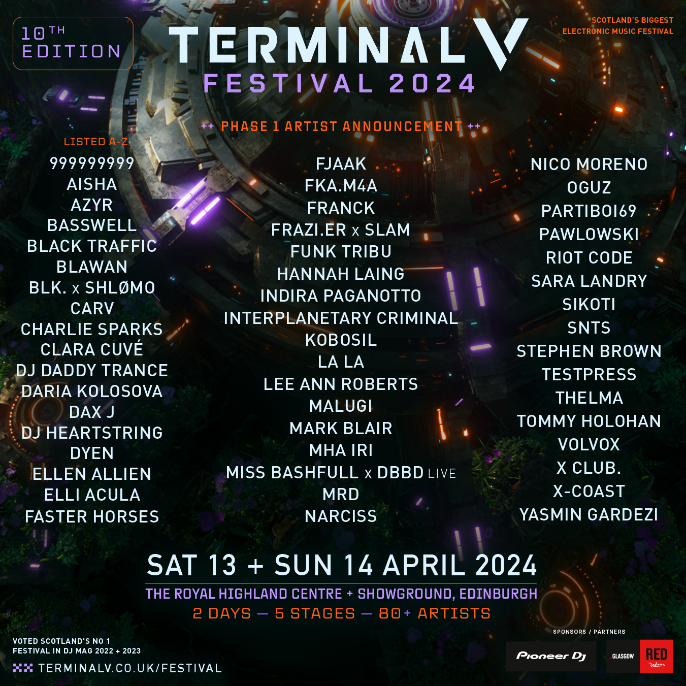 You are currently viewing Terminal V, le plus grand événement techno d’Écosse, annonce sa programmation finale, du 13 au 14 avril 2024, avec Indira Paganotto, Charlie Sparks, Nico Moreno, Interplanetary Criminal & plus