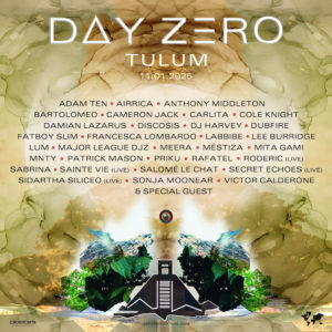 Lire la suite à propos de l’article Damian Lazarus annonce la programmation complète du Day Zero Tulum 2025, le 11 janvier, avec  Fatboy Slim, DJ Harvey, Dubfire, Victor Calderone, Carlita, Adam Ten et plus