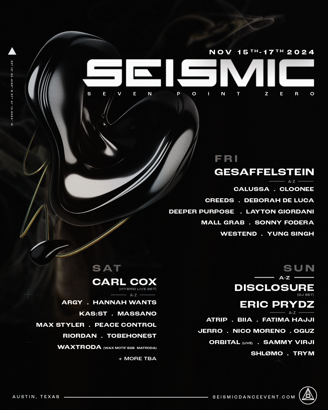 Lire la suite à propos de l’article Seismic Dance Event annonce son lineup final de l’édition 7.0 qui se déroulera à Austin, du 15 au 17 novembre 2024