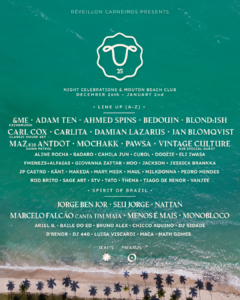 Lire la suite à propos de l’article Réveillon Carneiros, au Brésil, dévoile sa programmation pour une escapade magique, du 26 décembre 2024 au 2 janvier 2025, avec Carl Cox, &ME, Vintage Culture, Carlita et plus
