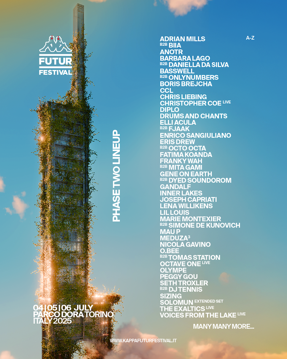 You are currently viewing Kappa FuturFestival 2025, du 4 au 6 juillet à Turin, annonce Solomun, Seth Troxler B2B DJ Tennis, Peggy Gou, Eris Drew B2B Octo Octa, Elli Acula B2B FJAAK et dévoile sa deuxième vague d’artistes