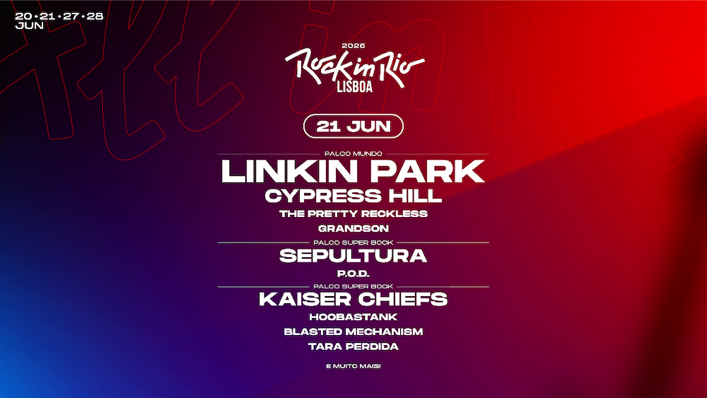 You are currently viewing La programmation du Rock Day à Rock in Rio Lisbonne continue de se dévoiler avec The Pretty Reckless, Sepultura et P.O.D, rejoignant la tête d&rsquo;affiche Linkin Park, Cypress Hill et Grandson, dimanche 21 juin 2026