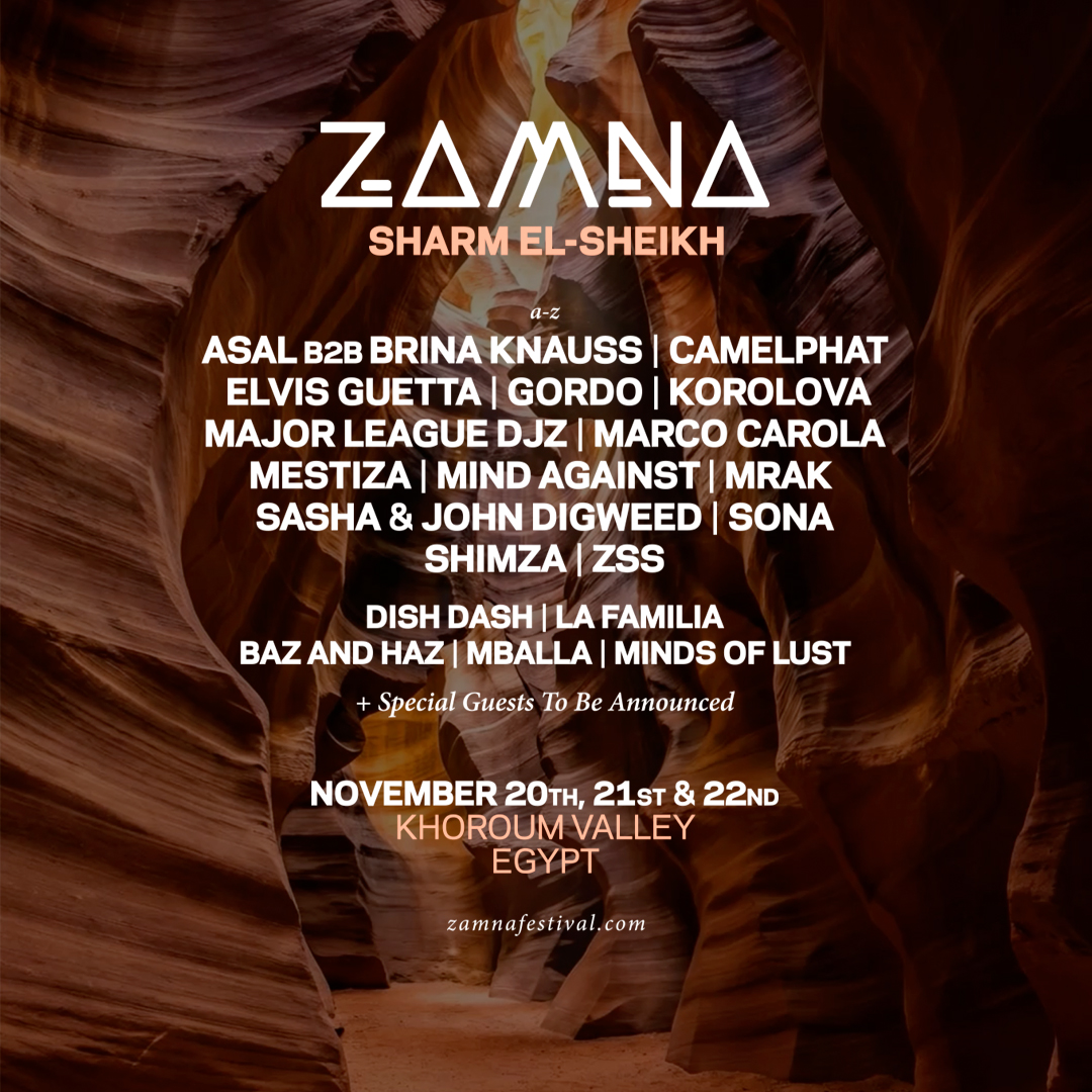You are currently viewing Zamna Festival dévoile la programmation de la phase 2 pour son retour en Égypte, dans le désert du Sinaï, du 20 au 22 novembre 2026, avec Marco Carola, Gordo, Camelphat, Elvis Guetta et bien d&rsquo;autres